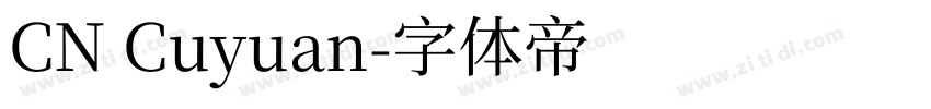 CN Cuyuan字体转换